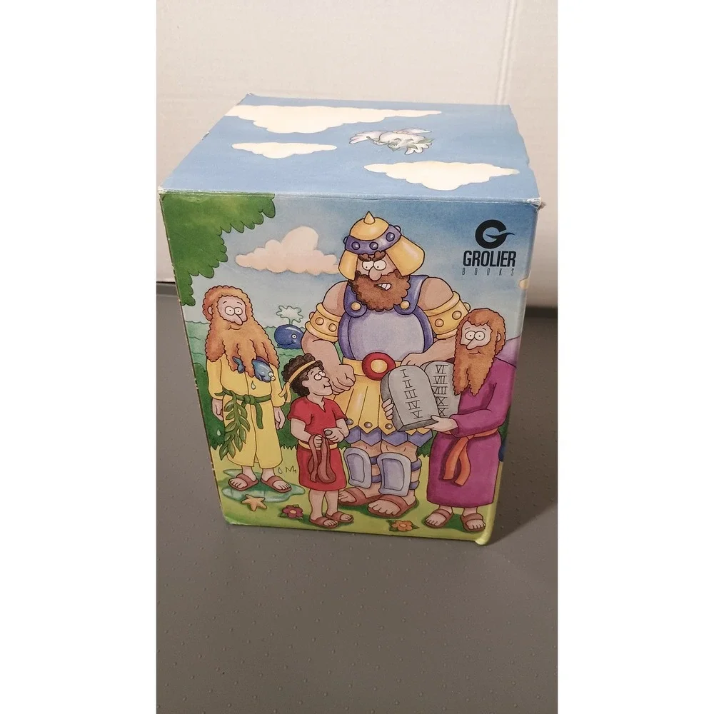 Grolier The Beginners Bible Flashcards Kids OS Blue Good Religious Educational